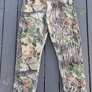 Wrangler Rugged Wear Pants Mens 36x28 Advantage Camo Jeans Hunting Made USA VTG